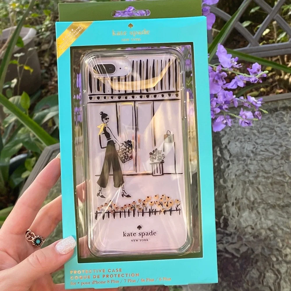 Kate Spade Black & White Market Stroll iPhone Case